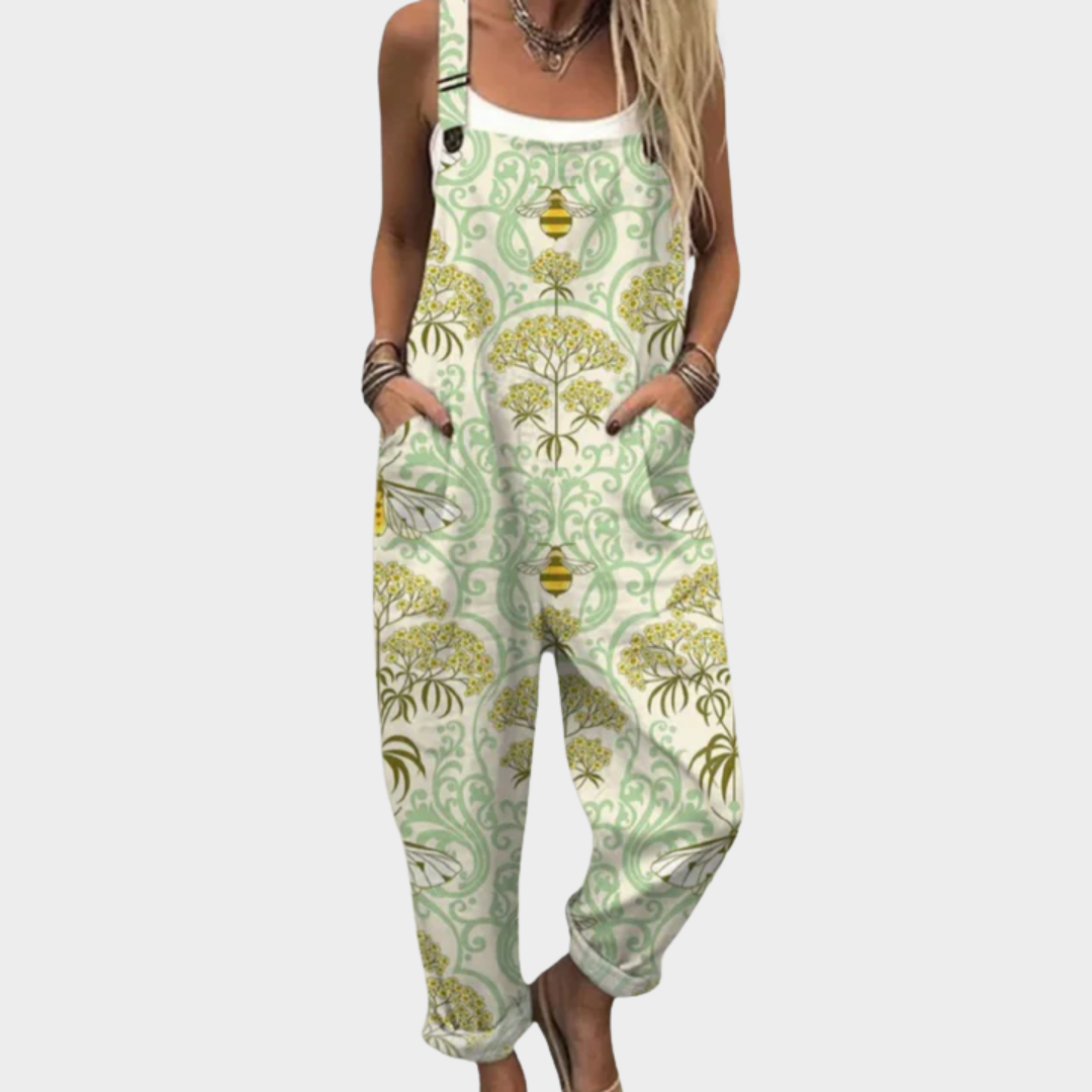 Sonia | Women's Harmonious Floral Arabesque Overalls