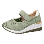 Eliana | Perforated Mary Jane Shoes with a Wedge Sole