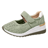 Eliana | Perforated Mary Jane Shoes with a Wedge Sole