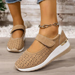 Eliana | Perforated Mary Jane Shoes with a Wedge Sole