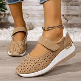 Eliana | Perforated Mary Jane Shoes with a Wedge Sole