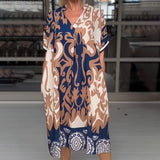Estella | Printed Boho V-Neck Dress