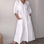 Caitlin | Chic Flared V-Neck Dress