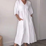 Caitlin | Chic Flared V-Neck Dress