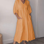 Caitlin | Chic Flared V-Neck Dress