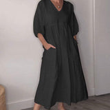 Caitlin | Chic Flared V-Neck Dress