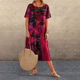 Briony | Flowy Tropical Print Dress