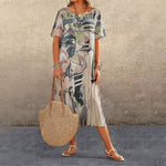 Briony | Flowy Tropical Print Dress