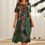 Briony | Flowy Tropical Print Dress