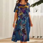 Briony | Flowy Tropical Print Dress