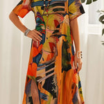 Briony | Flowy Tropical Print Dress