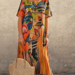 Briony | Flowy Tropical Print Dress