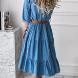 Relaxed Denim Midi Dress