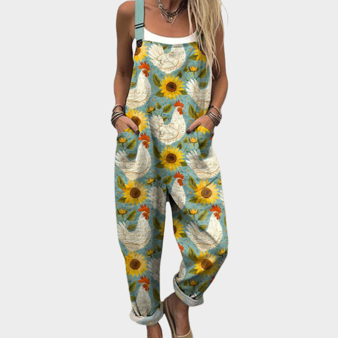 Suzanne | Women's Radiant Country Sunflower Overalls