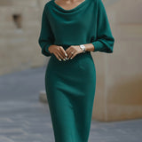 Marian | Cowl-Neck Cocktail Dress