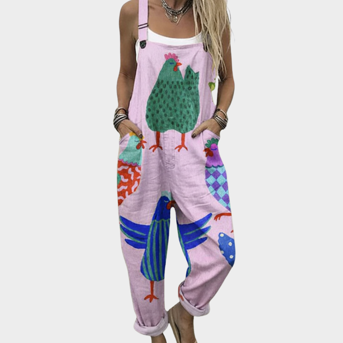 Thea | Women's Radiant Artistic Pastel Pink Overalls