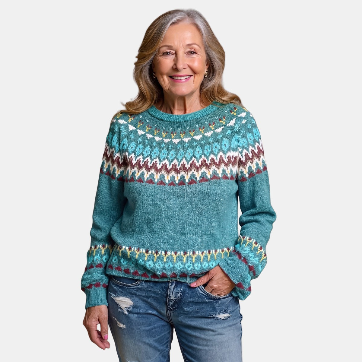 Turquoise Nordic Jumper