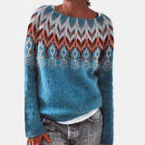Turquoise Zigzag Nordic Jumper