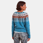 Turquoise Zigzag Nordic Jumper