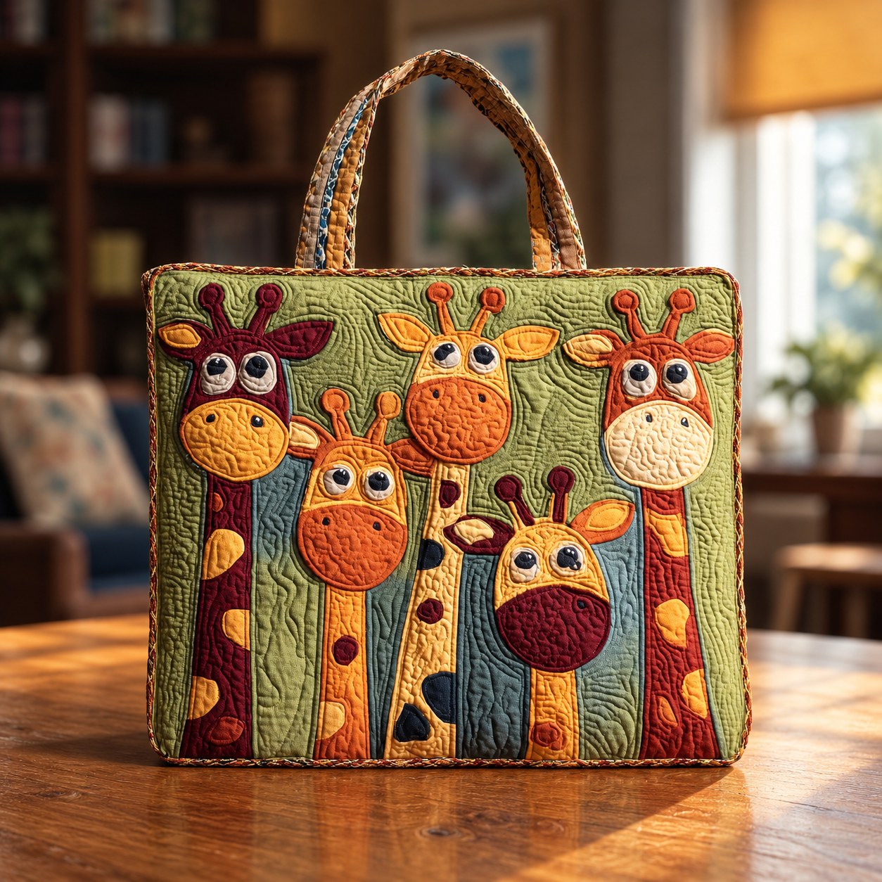 Handcrafted Bag - Cheerful Giraffes