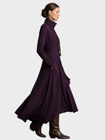Tessie | Asymmetric Knit Turtleneck Maxi Dress