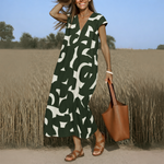 Araminta | Flowy Printed V-Neck Dress