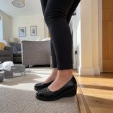 Winifred | Wide Round-Toe Comfort Wedge Pumps