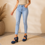 Flora | Crisscross Platform Mary Jane Heels