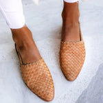 Lucy | Braided Pointed-Toe Slingback Flats