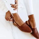 Lucy | Braided Pointed-Toe Slingback Flats