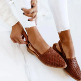 Lucy | Braided Pointed-Toe Slingback Flats