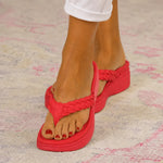 Solvea | Braided Wedge Sandals with High Arch Support
