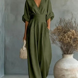 Nancy | Flowy Belted-Waist Maxi Dress