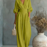 Nancy | Flowy Belted-Waist Maxi Dress