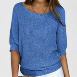 Purple Three-Quarter Sleeve Jumper