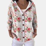 Vintage Rose Hooded Cardigan