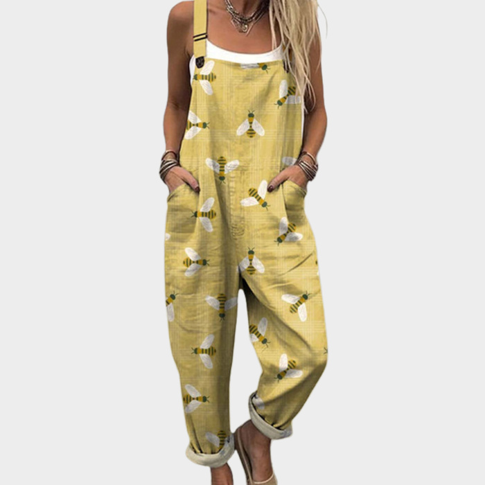 Vivienne | Women's Bright Sunny Bee Overalls