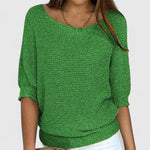 Purple Three-Quarter Sleeve Jumper