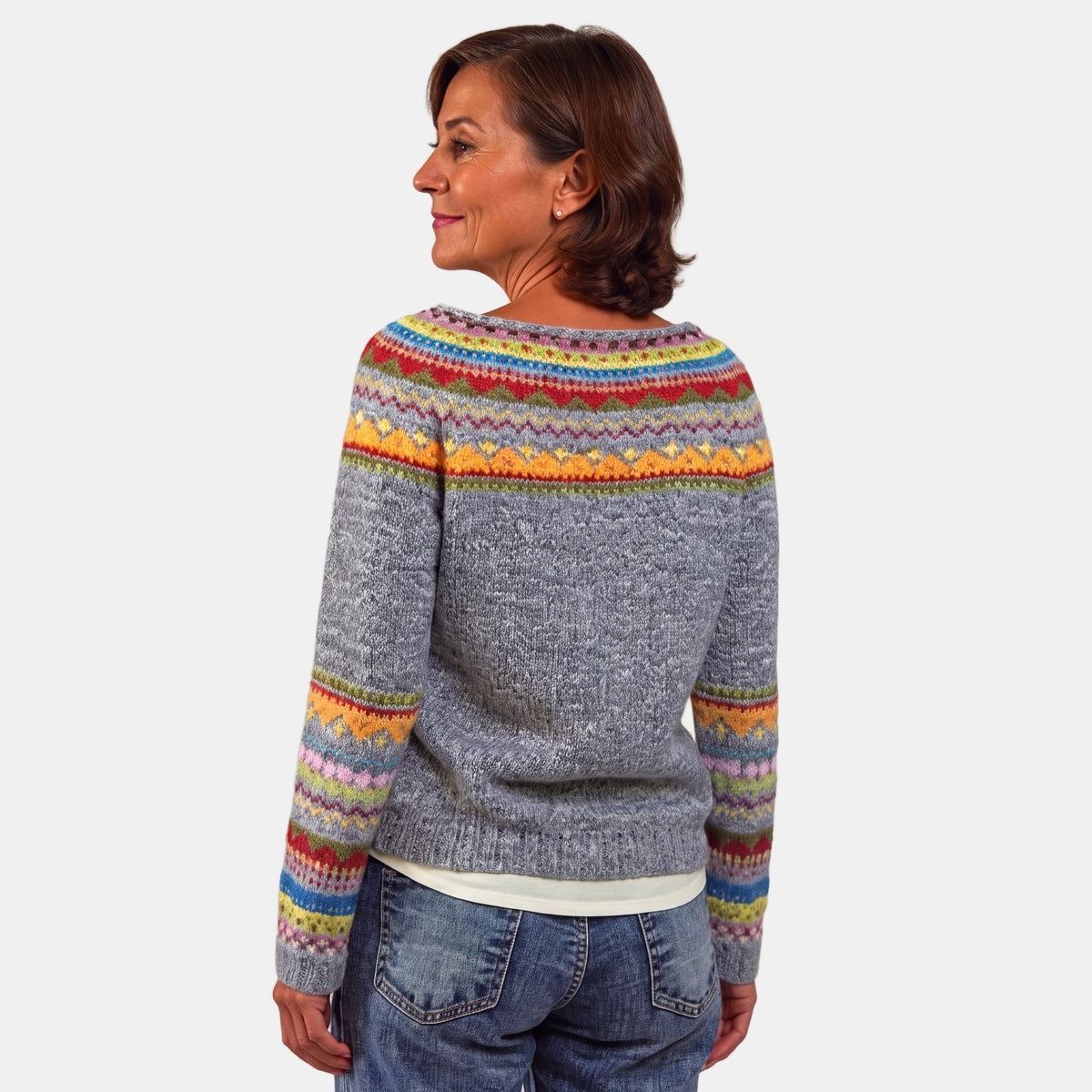 Warm Stripe Nordic Jumper