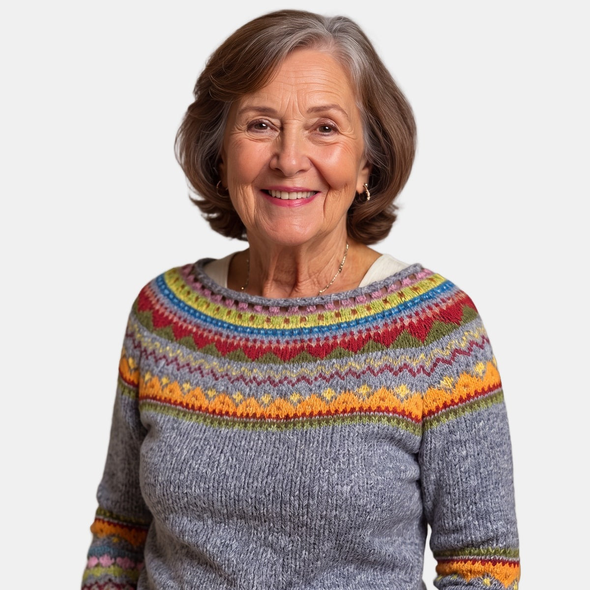 Warm Stripe Nordic Jumper