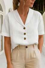 Jolene | Short-Sleeve Collared Blouse