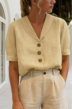 Jolene | Short-Sleeve Collared Blouse