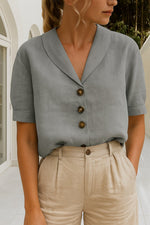 Jolene | Short-Sleeve Collared Blouse