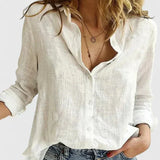 Angelina | Open-Collar Long-Sleeve Shirt