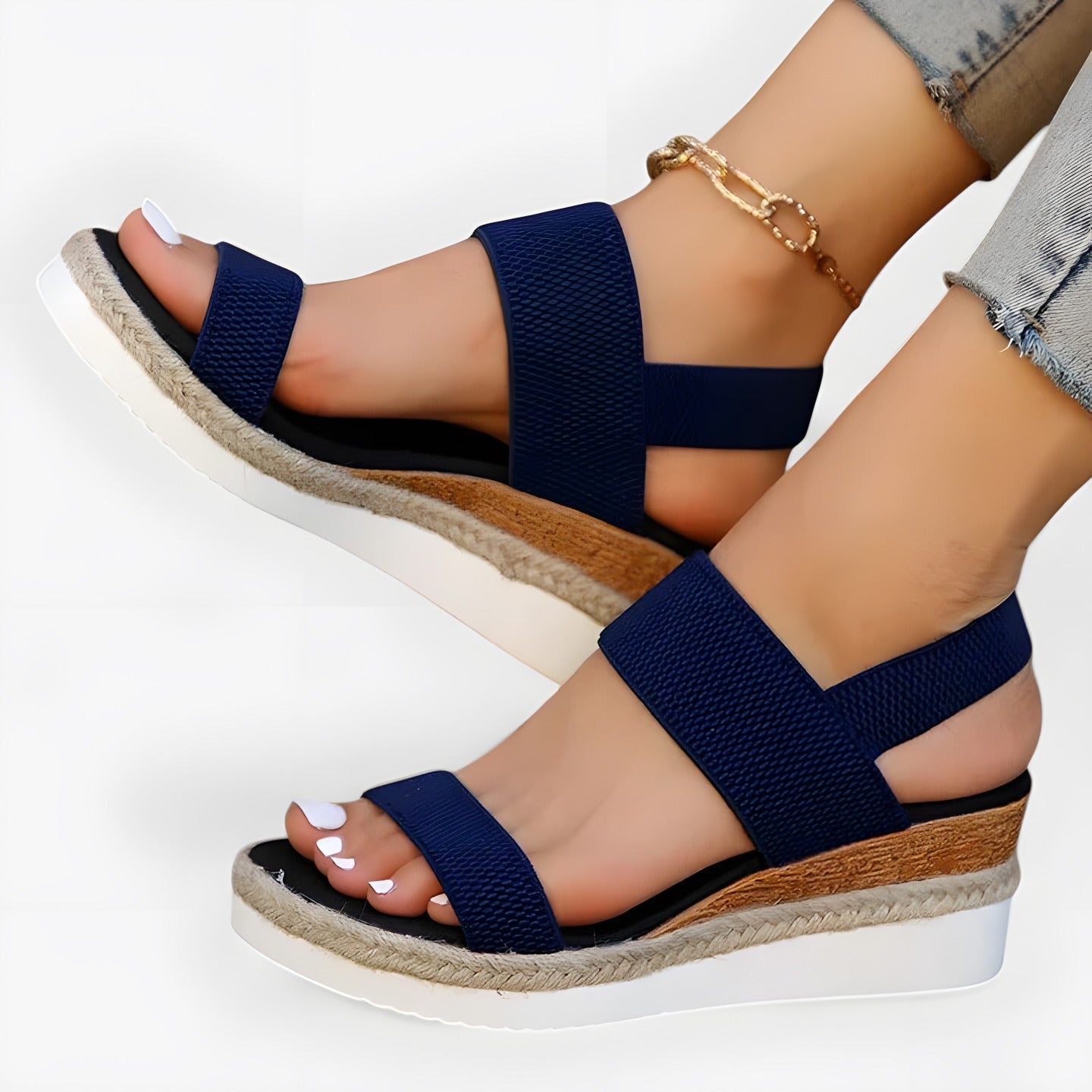 Meryl | Women's Orthopaedic Sandals Blue, photo studio