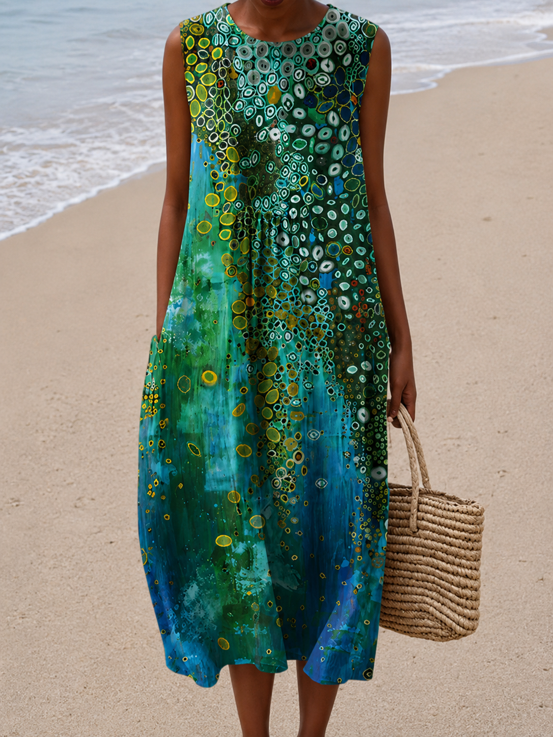 The Alessia Midi Dress Multicolor, photo studio
